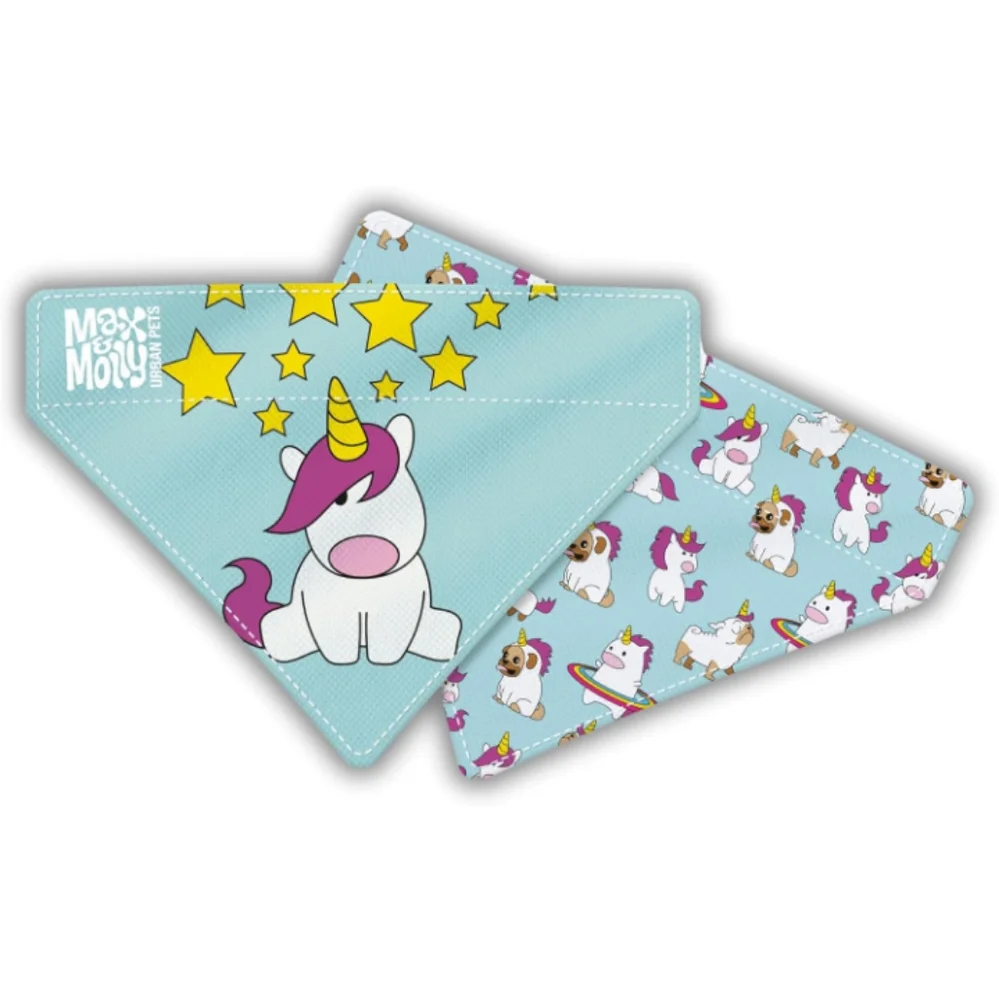 Max & Molly 2-in-1 Reversible Pattern Pet Bandana for Collars Set Of 3 Size NWOT